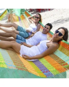 Mexican Net Hammock - Matrimonial Multicolor Plus by MacaMex MA-00230 color multicolor