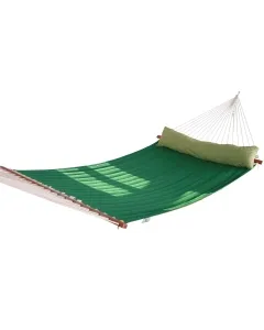 California Green - double spreaderbar hammock quilted weatherproof (FSC™ certified) by MacaMex MA-25402 color grün