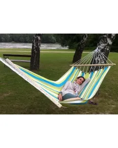 Caribe Grande Beach MacaTex - weatherproof double bar hammock by MacaMex MA-05208 color grün