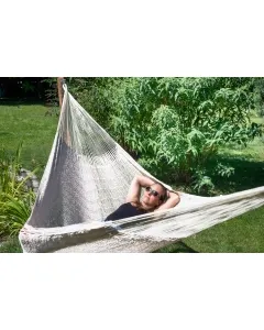 Mexican net hammock Mammut natur cotton by MacaMex MA-00160 color natur / beige