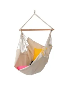 Relaxa natur Brasilian hammock chair cotton natural white by MacaMex MA-11400 color natur / beige