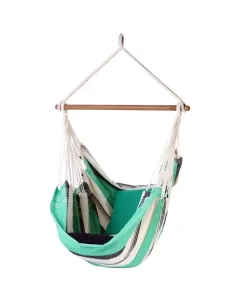 Relaxa Mint Hanging chair cotton green white by MacaMex MA-11401 color grün